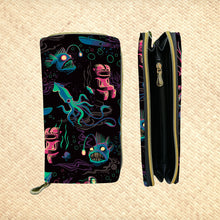 Load image into Gallery viewer, 'Dwellers of the Deep' Zippered Wallet - Rolling Pre-Order / Ready to Ship!
