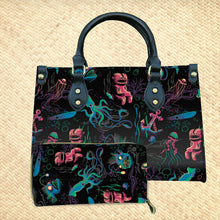 Load image into Gallery viewer, Jeff Granito's 'Dwellers of the Deep' Handbag and Zippered Wallet Set - Rolling Pre-Order / Ready to Ship!