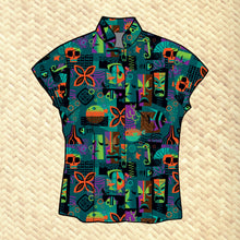 Load image into Gallery viewer, Jeff Granito's 'Tank Tiki' - Classic Aloha Button-Up Shirt - Womens - Ready-to-Ship!