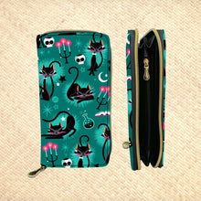 Load image into Gallery viewer, Cat Trick Zippered Wallet - Rolling Pre-Order / Ready to Ship!