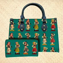 Load image into Gallery viewer, Jeff Granito's 'Hula Dolls' Handbag and Zippered Wallet Set - Ready to Ship!