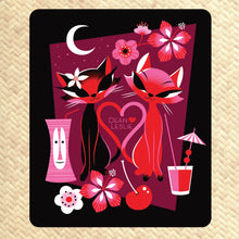 Load image into Gallery viewer, Jeff Granito's 'Love Cats' Personalized Cozy Blanket - Pre-Order