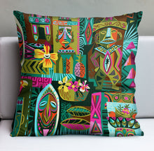 Load image into Gallery viewer, Jeff Granito's 'Lanai Enchantment' Pillow Cover - Ready to Ship! (FREE SHIPPING in U.S.)