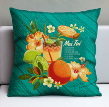 Load image into Gallery viewer, Jeff Granito's 'Mai Tai Floral' Pillow Cover - Ready to Ship! (FREE SHIPPING in U.S.)