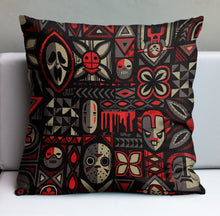 Load image into Gallery viewer, Jeff Granito's 'Mask Hysteria' Pillow Cover - Ready to Ship! (FREE SHIPPING in U.S.)