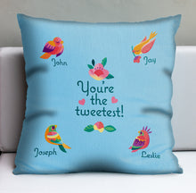 Load image into Gallery viewer, 'The Tweetest Mother's Day' Personalized Pillow Cover - U.S. Shipping Included - Limited Time Pre-Order