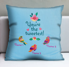 Load image into Gallery viewer, 'The Tweetest Mother's Day' Personalized Pillow Cover - U.S. Shipping Included - Limited Time Pre-Order