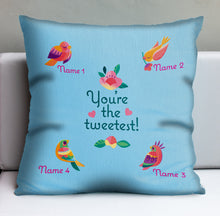 Load image into Gallery viewer, 'The Tweetest Mother's Day' Personalized Pillow Cover - U.S. Shipping Included - Limited Time Pre-Order