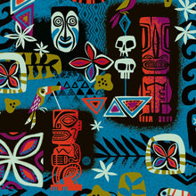 Load image into Gallery viewer, Jeff Granito's 'Blue Tiki Safari' Pareo - Ready to Ship / Rolling Pre-Order (FREE SHIPPING in U.S.)