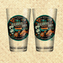 Load image into Gallery viewer, Jeff Granito's 'Piranha River Cruise' Pint Glass (1) - Ships Mid to Late May!