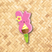 Load image into Gallery viewer, 'Marshmallow Bunny' Metal Yard Stakes Set of TWO (2) - Pre-Order