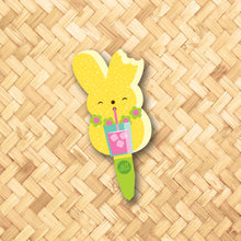 Load image into Gallery viewer, 'Marshmallow Bunny' Metal Yard Stakes Set of TWO (2) - Pre-Order