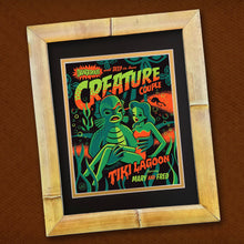Load image into Gallery viewer, Personalized 'Creature Couple' 8X10 Matted Print and 11X14 Bamboo Frame Set - Limited Time Offer