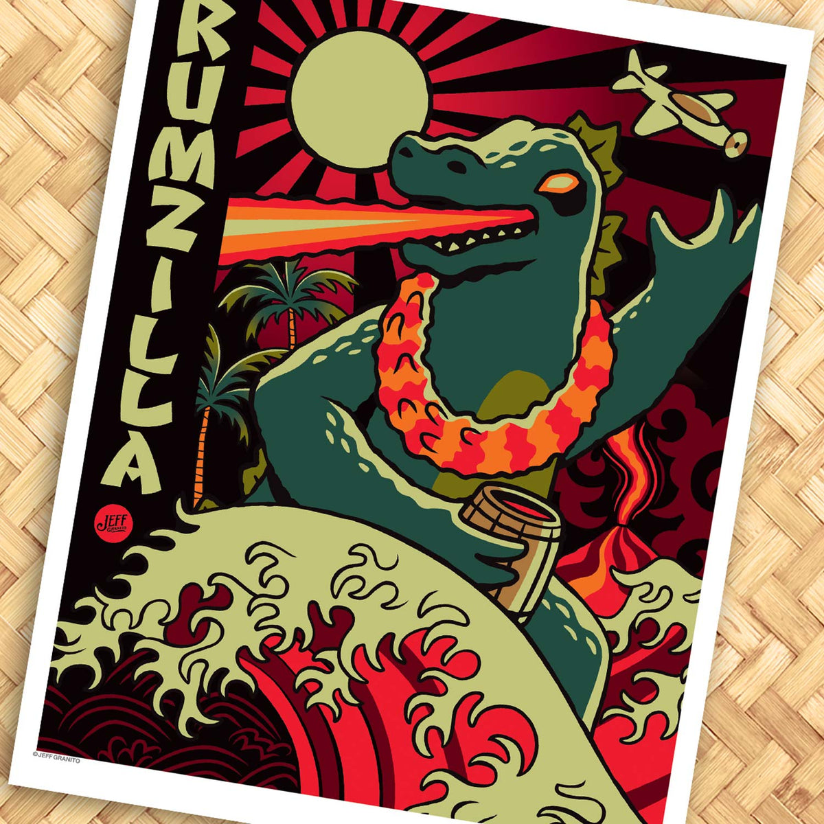 'Rumzilla' Canvas Giclee