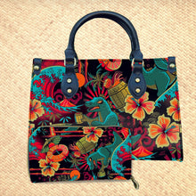 Load image into Gallery viewer, Jeff Granito's 'Rumzilla' Handbag and Zippered Wallet Set - Rolling Pre-Order / Ready to Ship!