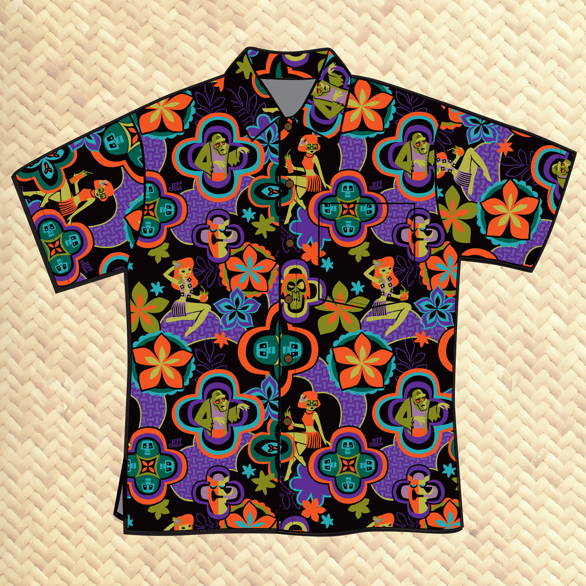 Jeff Granito's 'Tropic Tradewinds' - Classic Aloha Button-Up Shirt - Unisex - Ready to Ship!