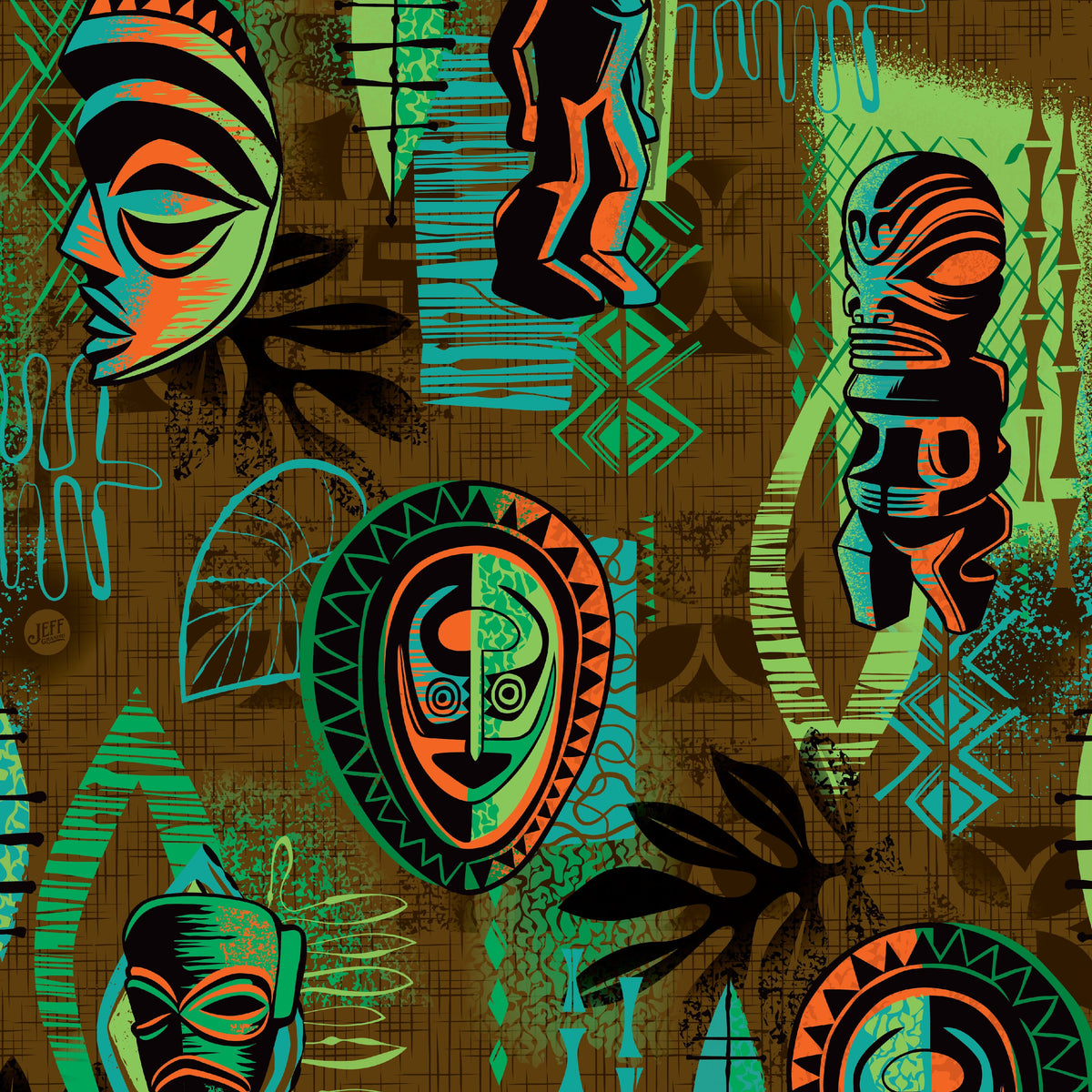 Jeff Granito's '13 Mockingbirds' Aloha Skirt with Pockets - Ready to Ship! main image 0