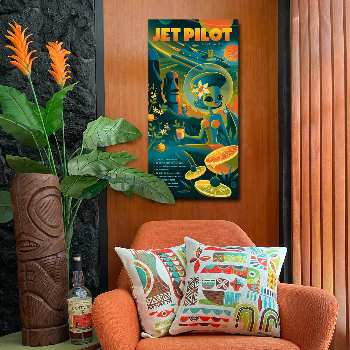 Menage a Tiki Autographed Canvas Giclee