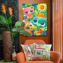 Load image into Gallery viewer, 'Vaycay Kitties' Canvas Giclee