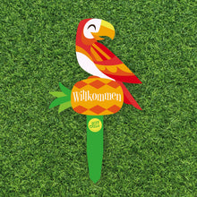 Load image into Gallery viewer, Jeff Granito's 'Birds Singing Words' Large Metal Yard Stake Set of Four (4) - Pre-Order!