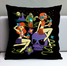 Load image into Gallery viewer, Jeff Granito's 'Zombie Hunter' Pillow Cover - Ready to Ship! (FREE SHIPPING in U.S.)