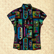 Load image into Gallery viewer, 'Gateway to Tiki - Lush Canopy Edition' Classic Aloha Button-Up Shirt - Womens - Ready to Ship!