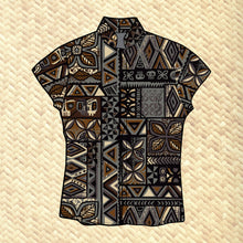 Load image into Gallery viewer, TikiLand Trading Co. X Jeff Granito 'Distant Drums Haleakalā' - Classic Aloha Button-Up Shirt- Womens - Ready to Ship!