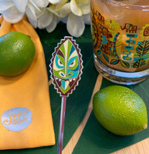 Load image into Gallery viewer, Jungle JuJu Greeting Metal Enamel Swizzle Stick - Ready to Ship!