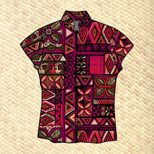 Load image into Gallery viewer, Jeff Granito's 'Distant Drums Kīlauea' - Classic Aloha Button Up-Shirt - Womens - Ready-To-Ship!