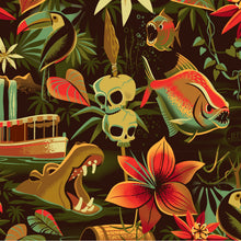 Load image into Gallery viewer, Jeff Granito's 'Piranha River Cruise' Unisex Pajama Pants - Pre-Order!