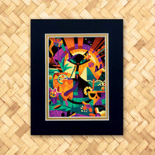 Load image into Gallery viewer, Black Tiki Cat Print