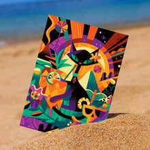 Load image into Gallery viewer, Black Tiki Cat Print