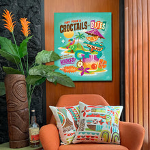 Load image into Gallery viewer, Croctails and Bites Autographed Canvas Giclee