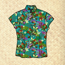 Load image into Gallery viewer, LAST CHANCE, 'Escape to Adventure' Classic Aloha Button Up-Shirt - Womens