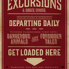 Load image into Gallery viewer, Fine Print - Red - Personalized Metal Sign