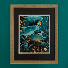 Load image into Gallery viewer, ONE 14 X 18 Inch Etched Bamboo Frame in Island Forest Design