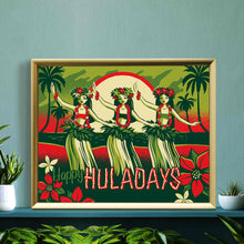 Load image into Gallery viewer, Happy Huladays Print