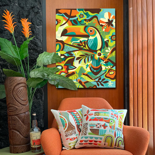 Tiki Parrotdice Autographed Canvas Giclee main image 1