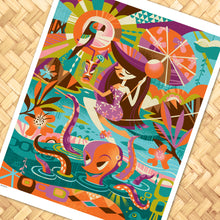 Load image into Gallery viewer, Portrait Of A Wahine Octopus Print
