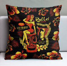 Load image into Gallery viewer, Red Lei Lounge Pillow Cover