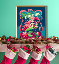 Load image into Gallery viewer, Sapphire Mermie Christmas Print