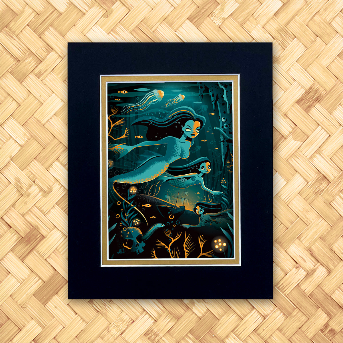 はにゅ〜だ SIREN イベントリーフ SirenSeas_5x7_Matted_Black_Sho