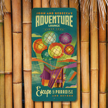 Load image into Gallery viewer, Adventure Begins Here Personalized Metal Sign