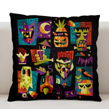Load image into Gallery viewer, Trick or Tiki Teal Pillow Cover
