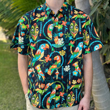 Load image into Gallery viewer, Jeff Granito's 'Birds Singing Words' Modern Fit Button-Up Shirt - Unisex - Ready to Ship! (FREE SHIPPING in U.S.)

