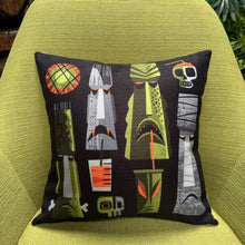 Load image into Gallery viewer, Jeff Granito's 'Monster Island' Pillow Cover - Ready to Ship! (FREE SHIPPING in U.S.)
