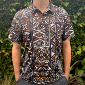 Jeff Granito's 'Distant Drums Haleakalā' Men's Performance Golf Polo - Ready to Ship! - Shipping Included!