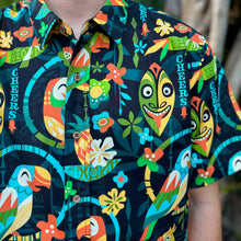 Load image into Gallery viewer, Jeff Granito's 'Birds Singing Words' Modern Fit Button-Up Shirt - Unisex - Ready to Ship! (FREE SHIPPING in U.S.)
