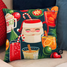 Load image into Gallery viewer, Jeff Granito&#39;s &#39;Warm Holiday Cheers&#39; Pillow Cover - Ready to Ship! (FREE SHIPPING in U.S.)
