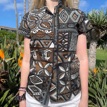 Load image into Gallery viewer, TikiLand Trading Co. X Jeff Granito 'Distant Drums Haleakalā' - Classic Aloha Button-Up Shirt- Womens - Ready to Ship!
